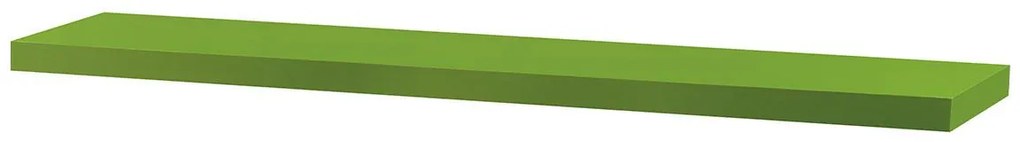 Autronic -  Polička nástenná 120 cm, MDF, farba zelený mat, baleno v ochranej fólii - P-002 GRN