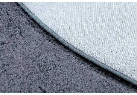 Okrúhly prateľný koberec LAPIN shaggy, protišmykový , čierna / slonová kosť Veľkosť: kruh 160 cm