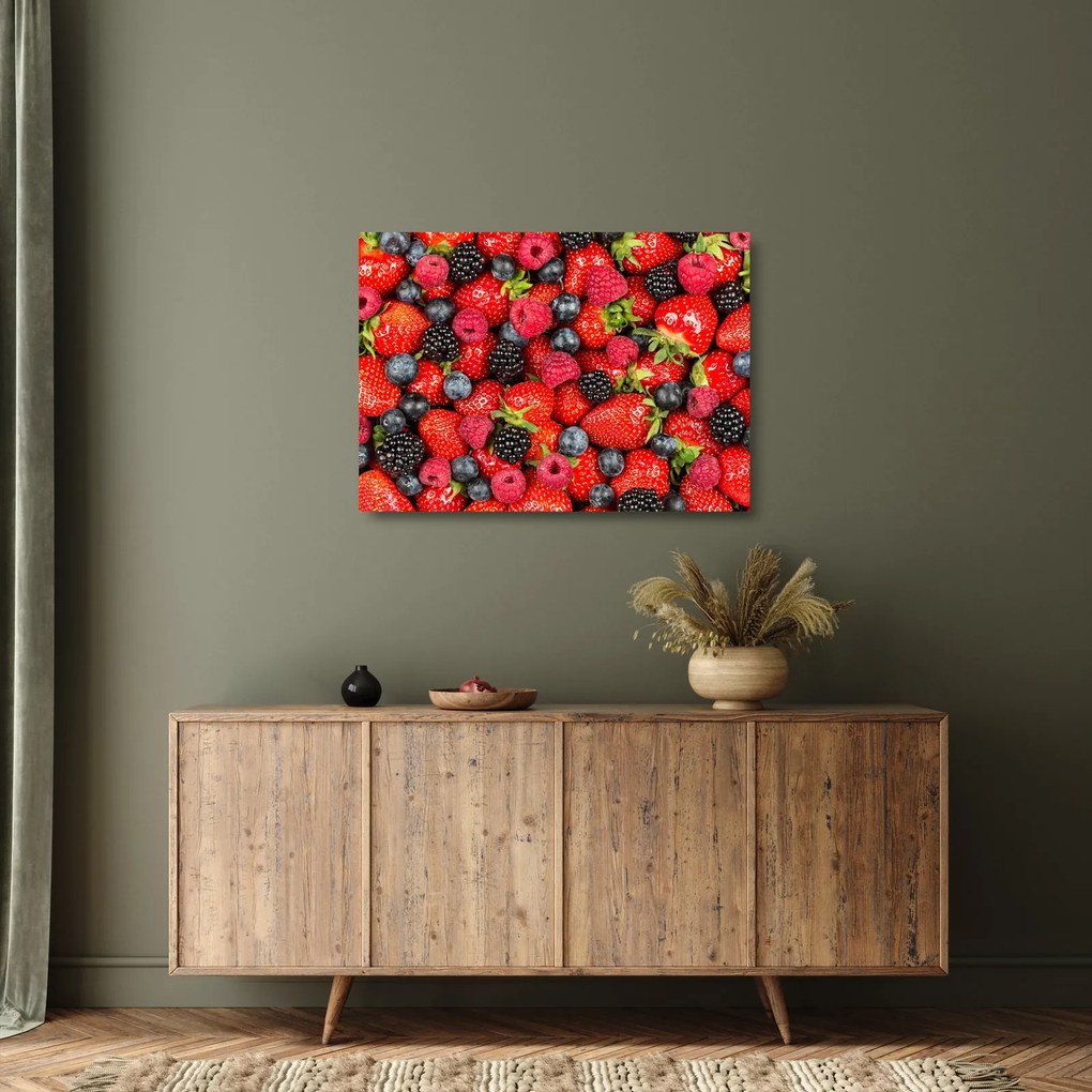 Sklenený obraz - Ovocná nálož (70x50 cm)