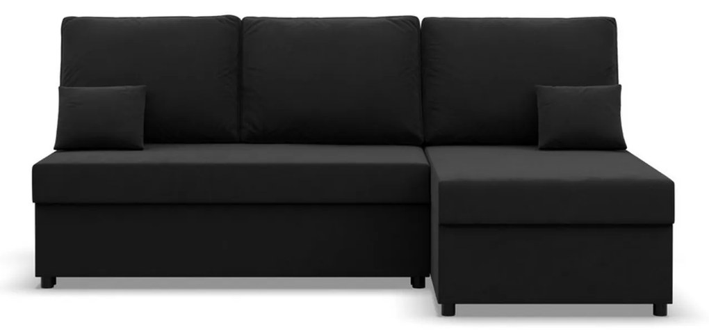 Rohová rozkladacia sedacia súprava DELI Čierna