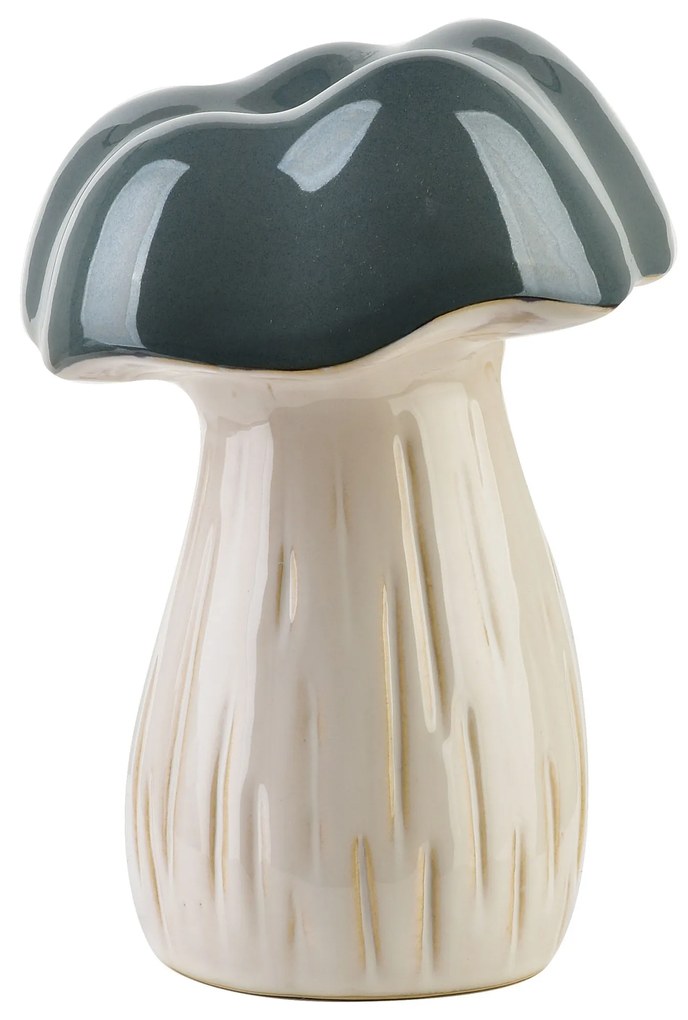 Keramická figurka houby MAVE 16x22 cm zelená