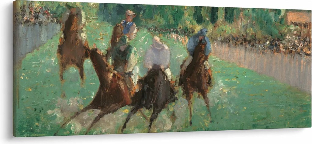 Obraz - Edouard Manet, At the Races, reprodukcia (120x50 cm)