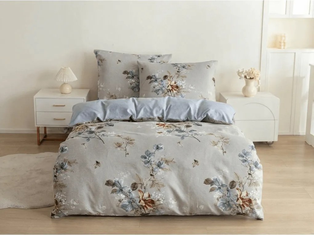 Flanelové obliečky z mikrovlákna KWIANO sivé Rozmer obliečky: 70 x 90 cm | 140 x 200 cm