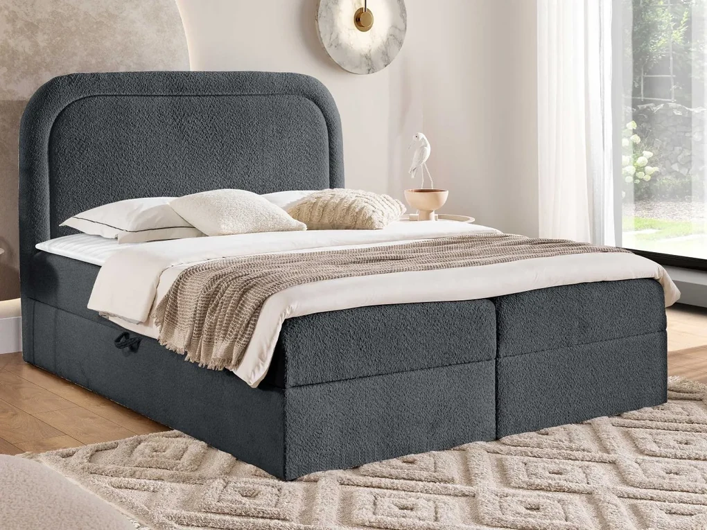 Kontinentálna posteľ Bukirt, Rozmer postele: 200x200, Dostupné poťahy: Coral 50