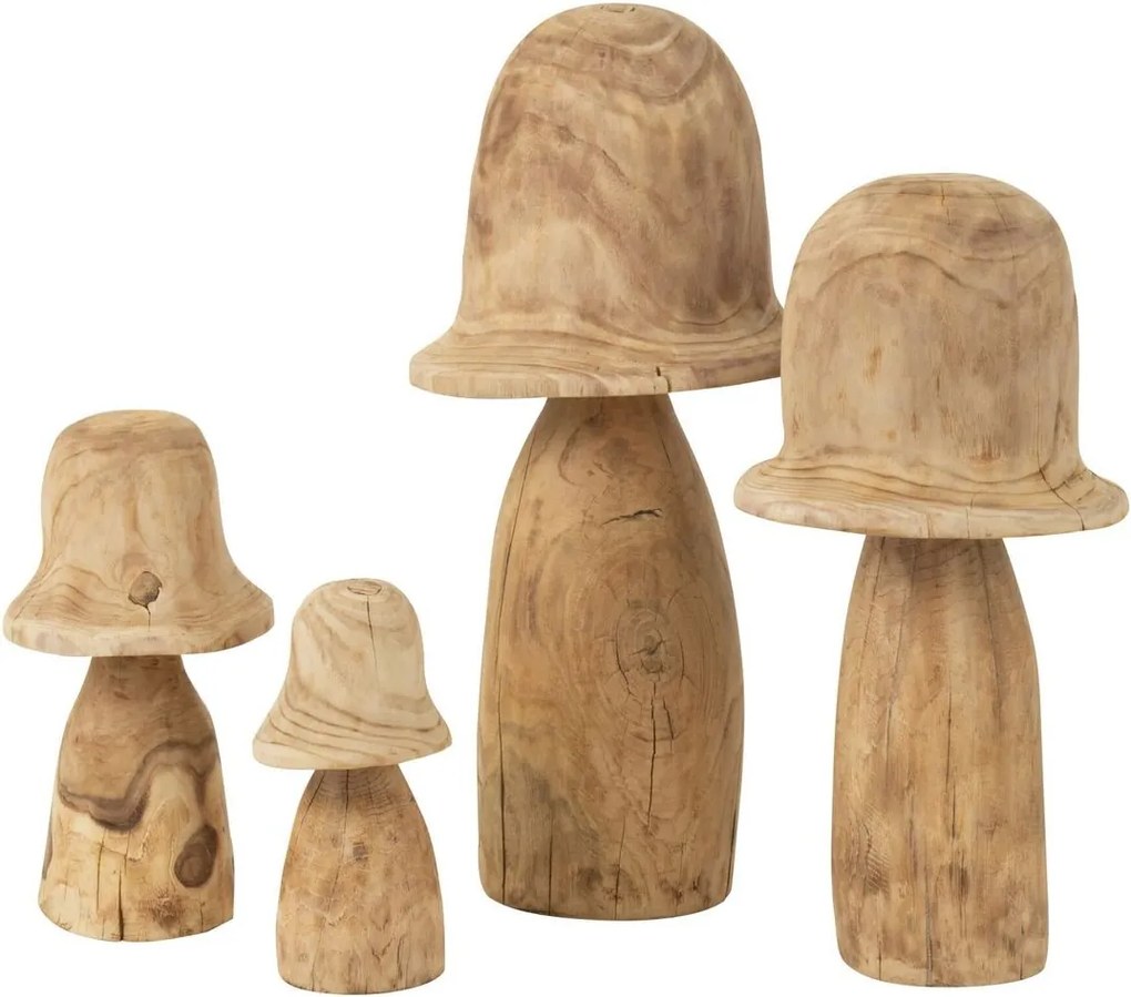 Prírodné drevená dekorácia huba Mushroom L - Ø 32*60 cm