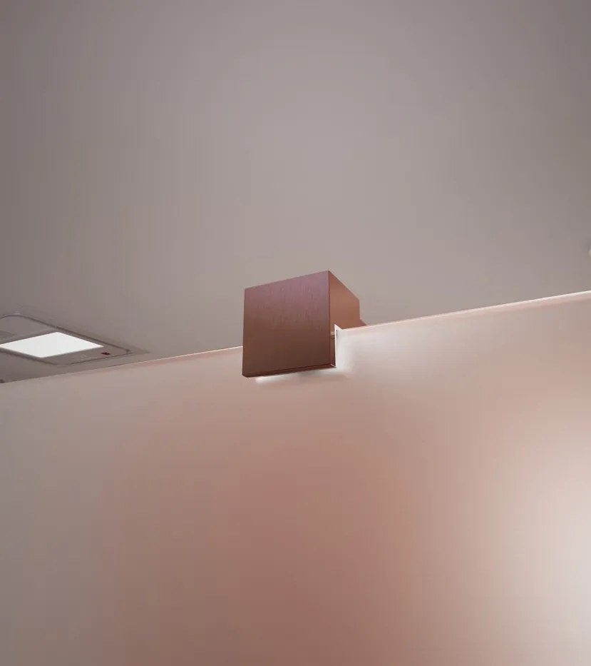 Erga Paris, sprchová zástena Walk-In 70x200 cm, 8mm sklo námraza, medený matný profil, ERG-V02-PARIS-070x200-FR-CO