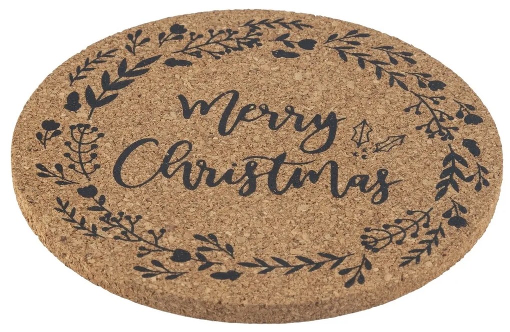 Altom Korková podložka pod hrnček Christmas design pr. 10 cm, sada 4 ks