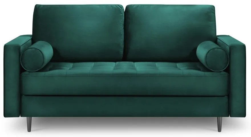 Petrolejovozelená zamatová pohovka Milo Casa Santo, 174 cm
