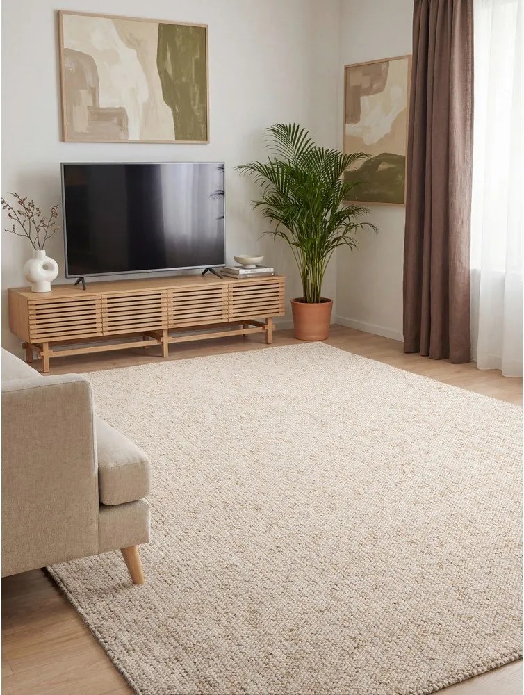 Krémovobiely prateľný koberec 120x170 cm Rocco Cream – Elle Decoration