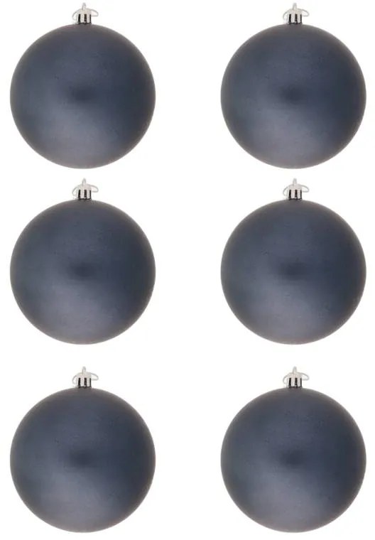 DECOLED Plastová guľa, 10 cm, sivá, 6x matná