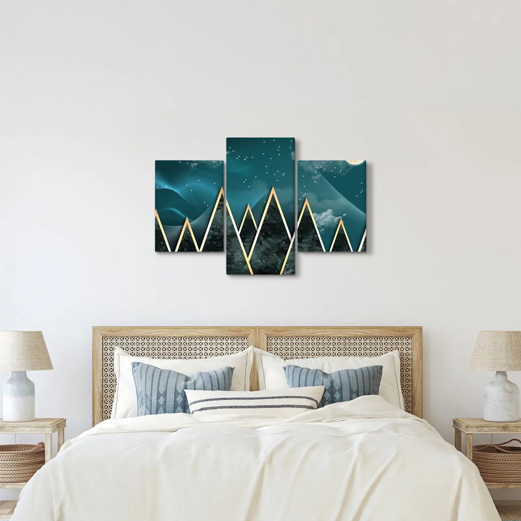 Obraz - Spln nad zlatými horami (90x60 cm)