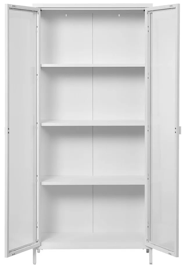 Biela kovová vitrína 80x175 cm Brisbane – House Nordic