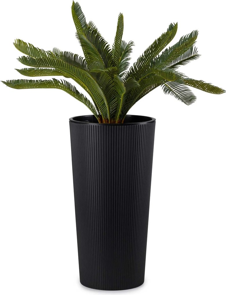 Plastový kvetináč URBANIKA ECO 57,1x29,5 cm čierny