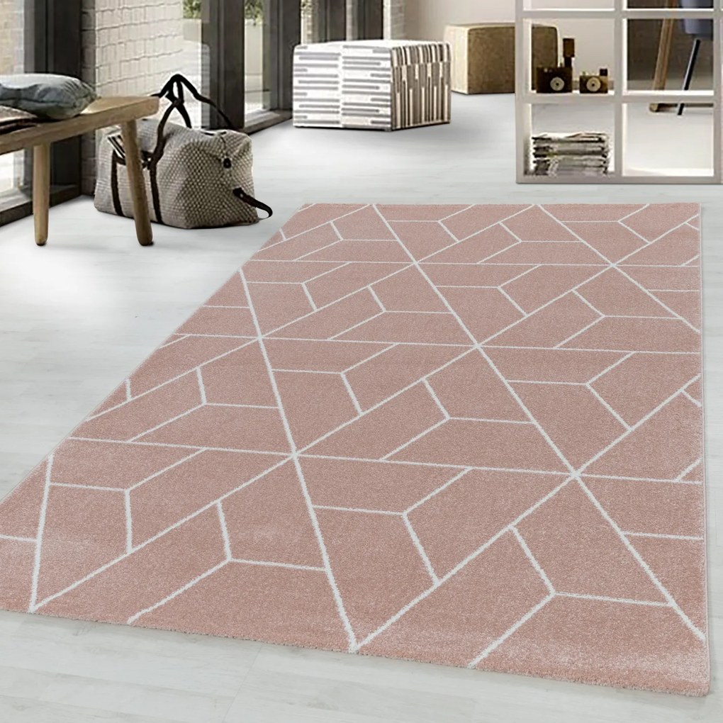 Kusový koberec Efor 3715 rose-80x250