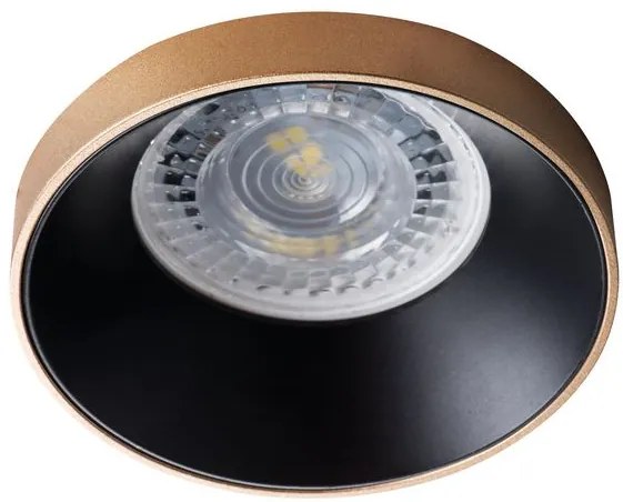 KANLUX Stropné bodové vstavané osvetlenie MEUTO DSO, 75mm, okrúhle, zlatočierne