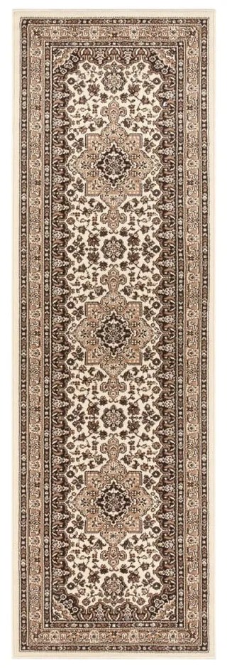Béžový behúň Nouristan Parun Tabriz, 80 x 250 cm