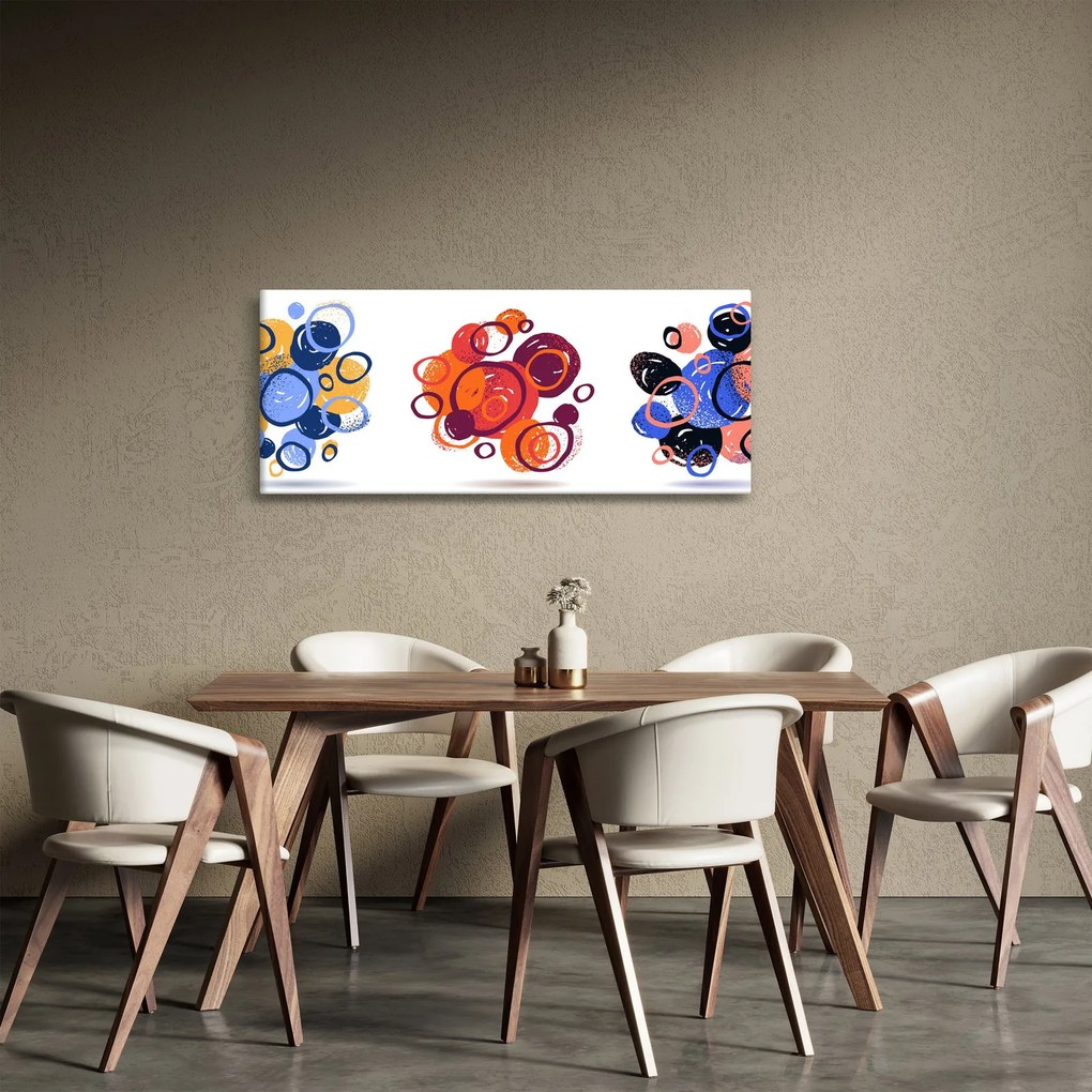 Obraz farebných kruhov (120x50 cm)