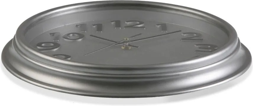 Sivé nástenné hodiny Versa In Time, ⌀ 32,7 cm