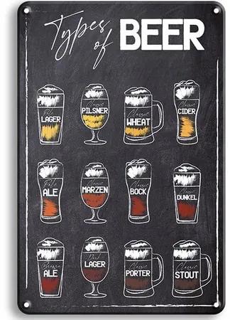 Ceduľa Types Of Beer