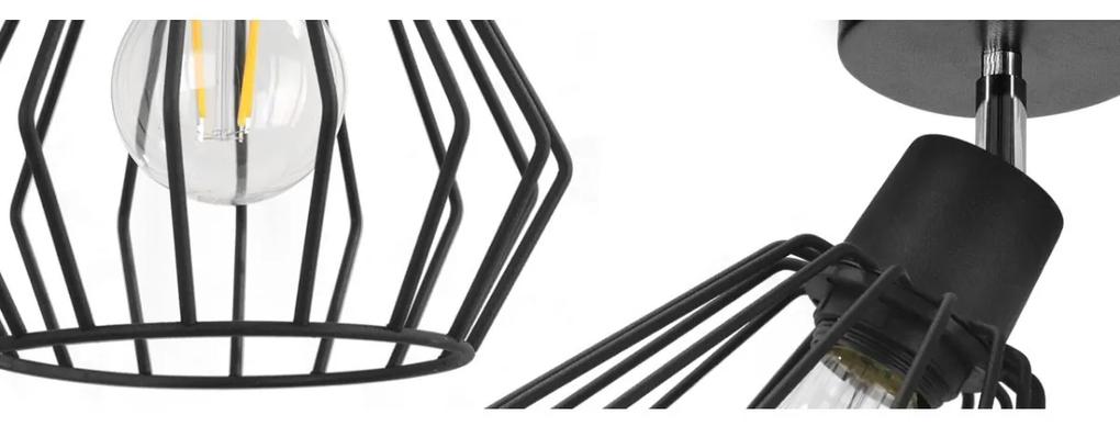 Bodové svietidlo Nuvola 2, 1x čierne drôtené tienidlo, (možnosť polohovania)