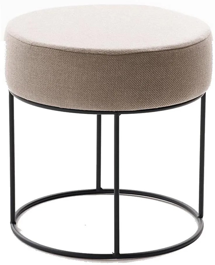 Taburet RELO, priemer 40 cm, béžový