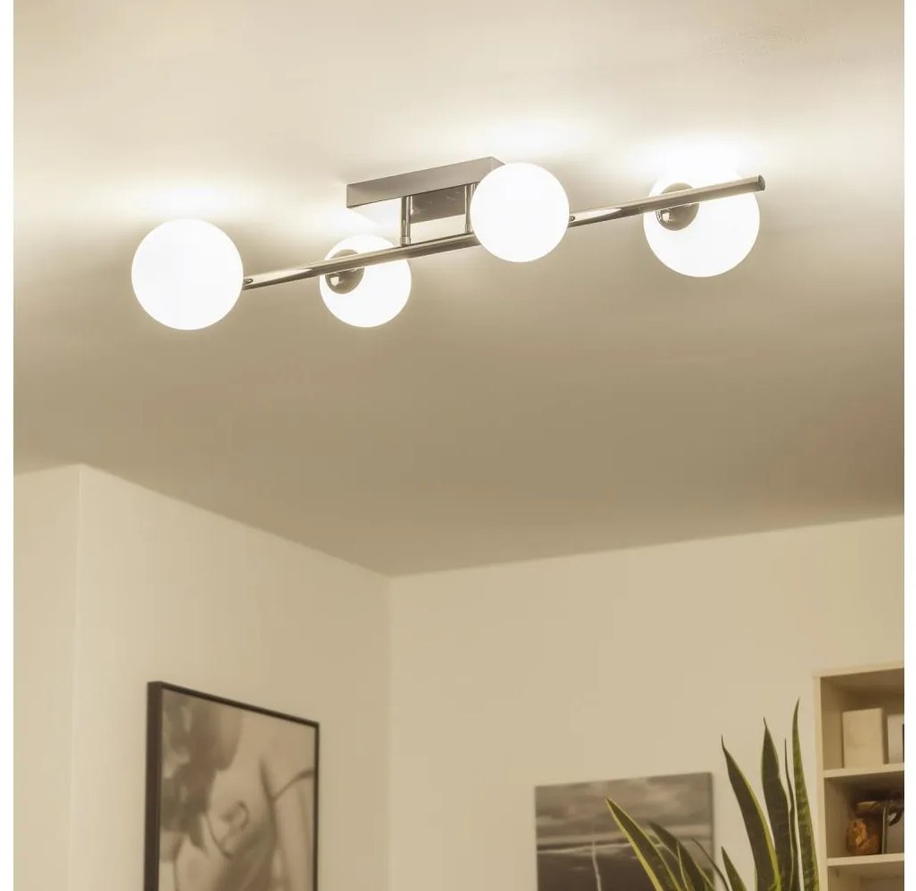 Brilagi - LED prisadený luster MILLA 4xG9/3W/230V čierny chróm/biela