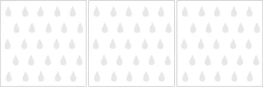 Samolepka do detskej izby sada kvapky sivá 4x4cm