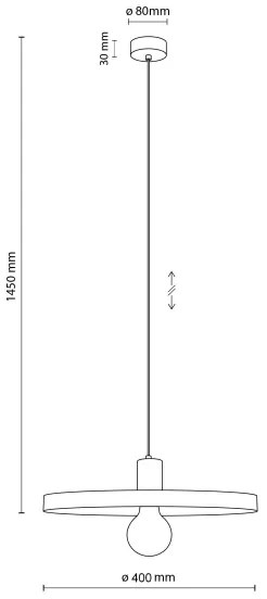Luster na lanku SILA 1xE27/15W/230V pr. 40 cm hnedá/béžová