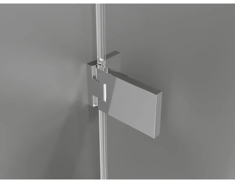 Mexen Lunar-F Duo, skladací sprchový kút 100 x 90 cm, 8mm číre sklo, chrómový profil, 836-100L-090P-01-00