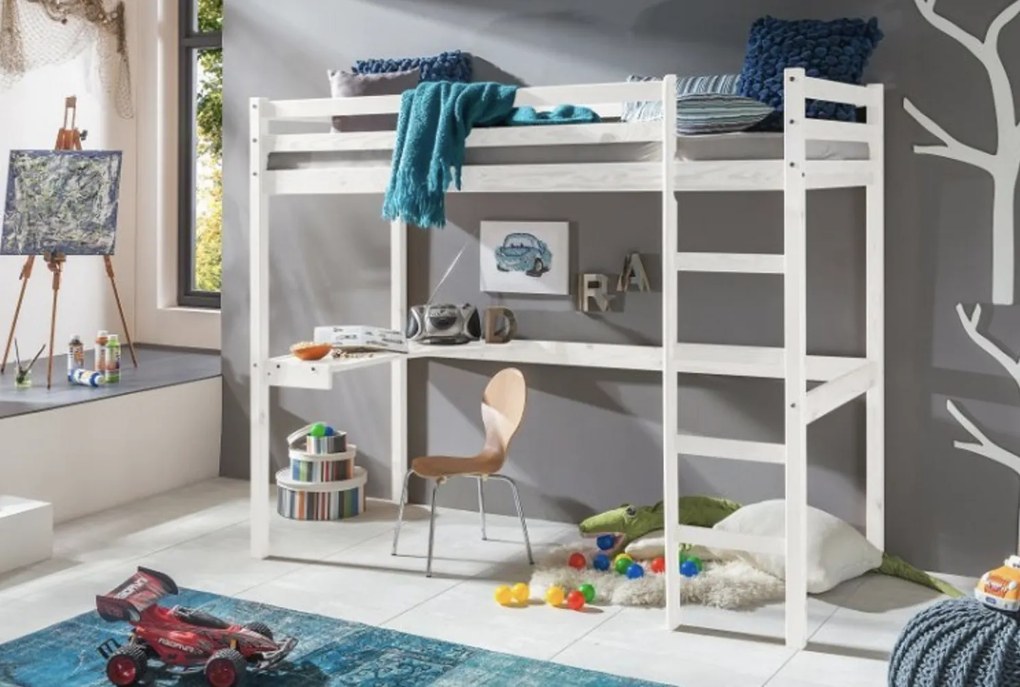 MG Vyvýšená detská posteľ Aria 90x200