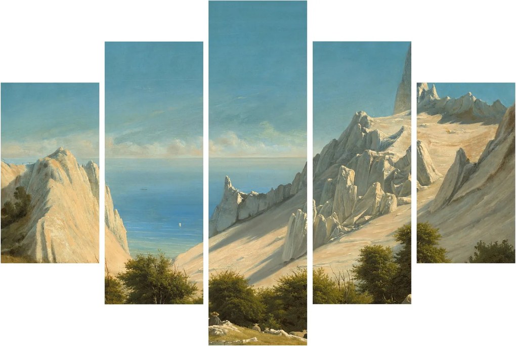 Obraz - Georg Emil Libert, View of Sommerspiret, the Cliffs of Møn, reprodukcia (150x105 cm)