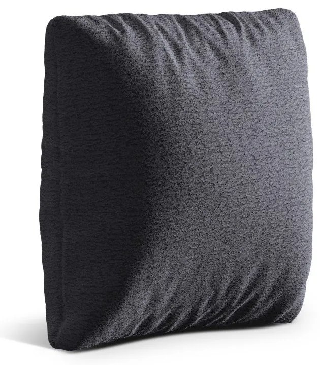 Tmavosivý vankúš na gauč z textílie buklé Kemi – Cosmopolitan Design