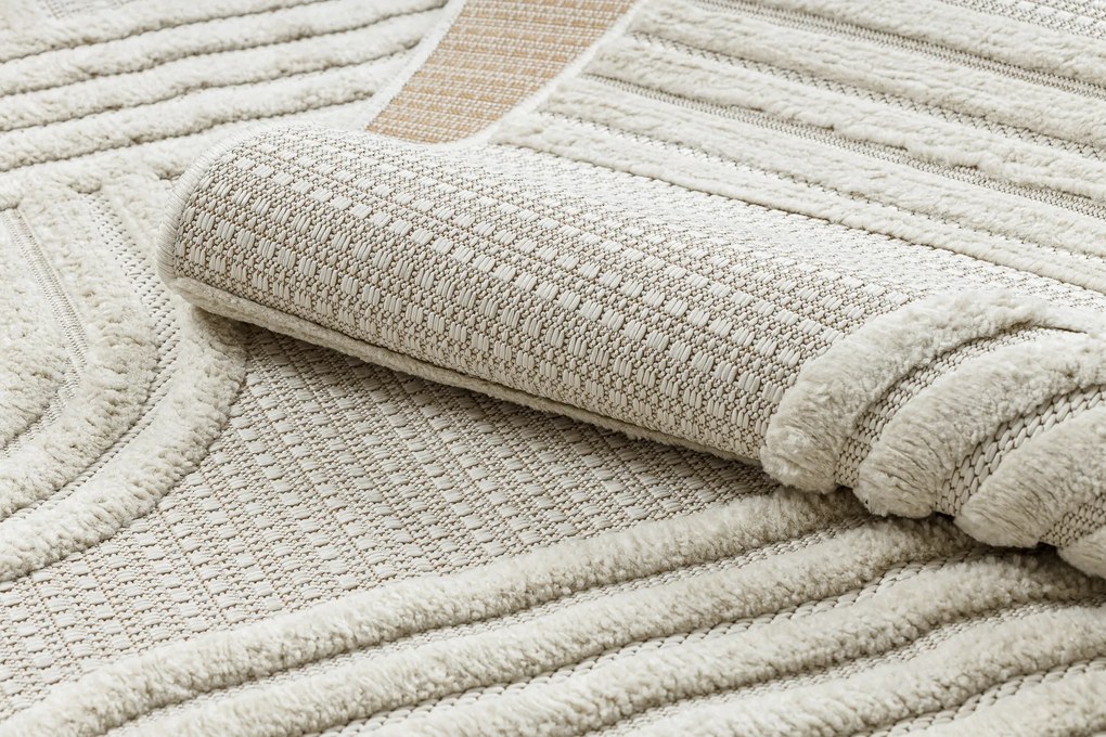 Koberec SANTO SIZAL 1001 Geometrický, biely