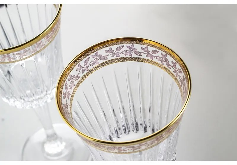 BOHEMIA PRESTIGE DORATO POHÁR NA VÍNO 230ML SADA 6 KS