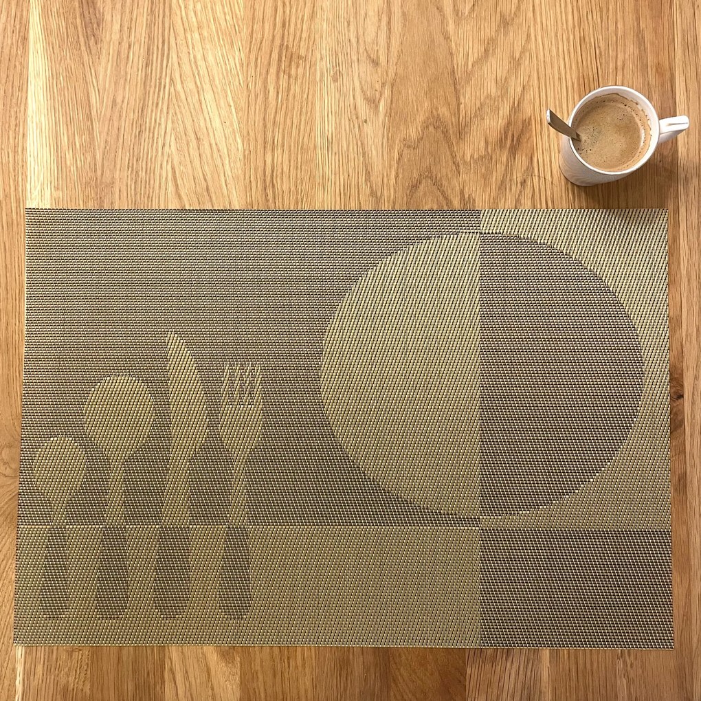 Podložka Deluxe pod tanier food zlatá 35x45cm TiaHome