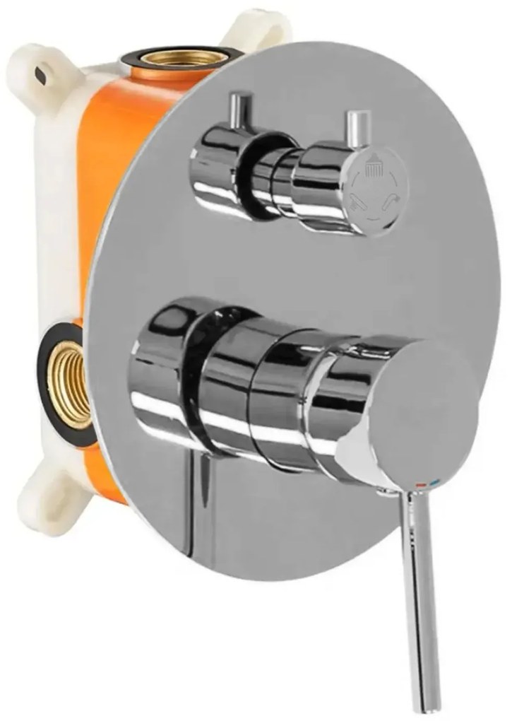 Rea Lungo, podomietková sprchová-vaňová sada + BOX, chrómová, REA-P6612