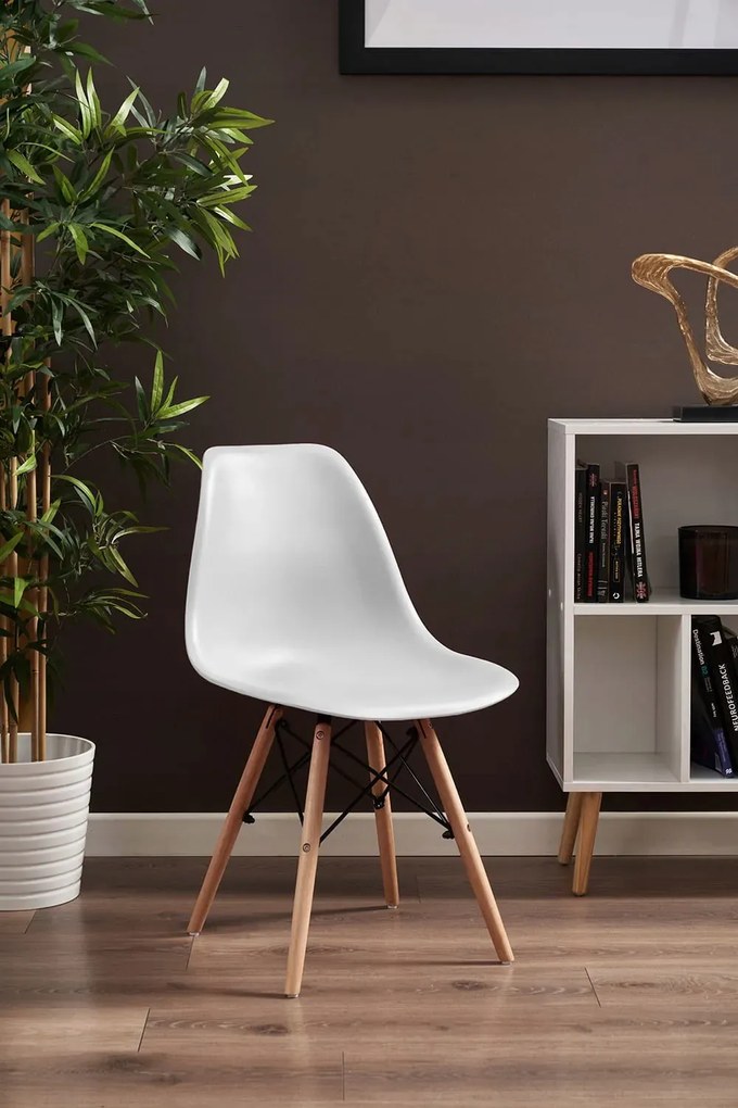 Dekorstudio Dizajnová jedálenská stolička v škandinávskom štýle - biela