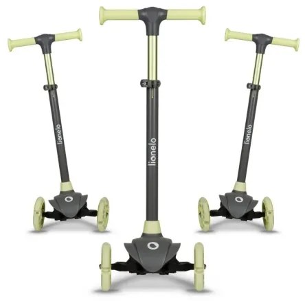 Lionelo - Detská kolobežka JESSY 3xAA šedá/zelená