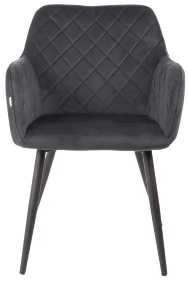 Jedálenská stolička SHELTON zamatová sivá 860503