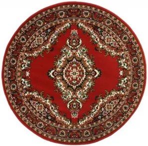 Kusový koberec TEHERAN T-102 red kruh, 190x190 (průměr) kruh, červená, chodba / predsieň, Alfa Carpets