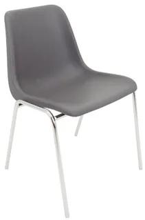 Konferenčná stolička Maxi chrom Sivá