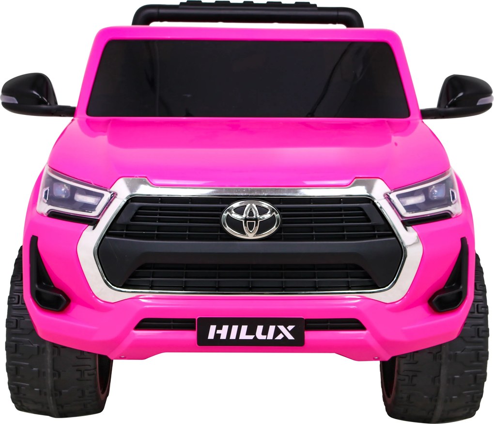 Ramiz Toyota Hilux na batérie pre deti, ružový pickup + pohon 4x4 + diaľkové ovládanie