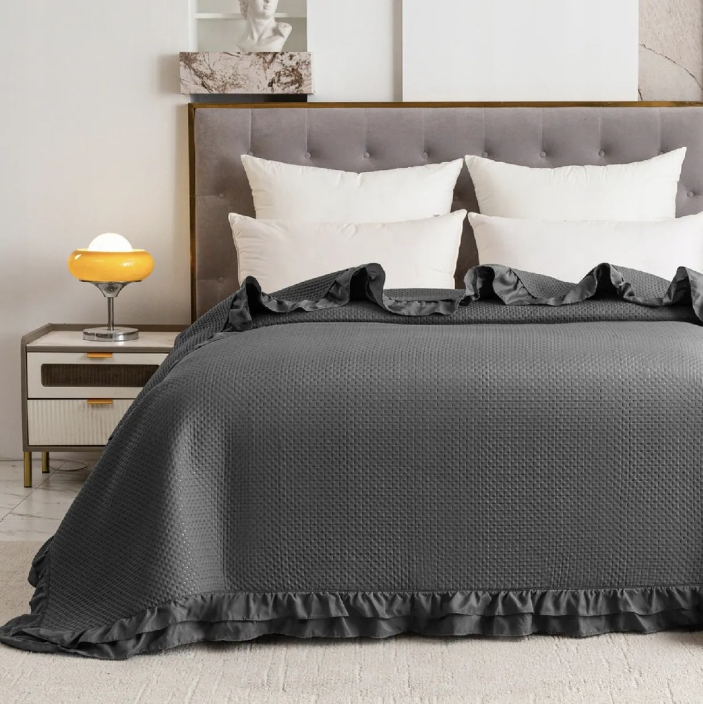 Prehoz na posteľ MONTEGO, tmavosivý Rozmer: 200 x 220 cm