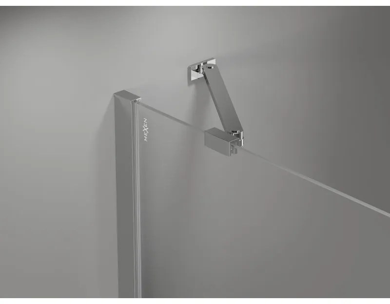 Mexen, Mexen Mist Duo výklopný sprchový kút 110 x 100 cm, priehľadný, chróm - 8A4-110-100-01-00