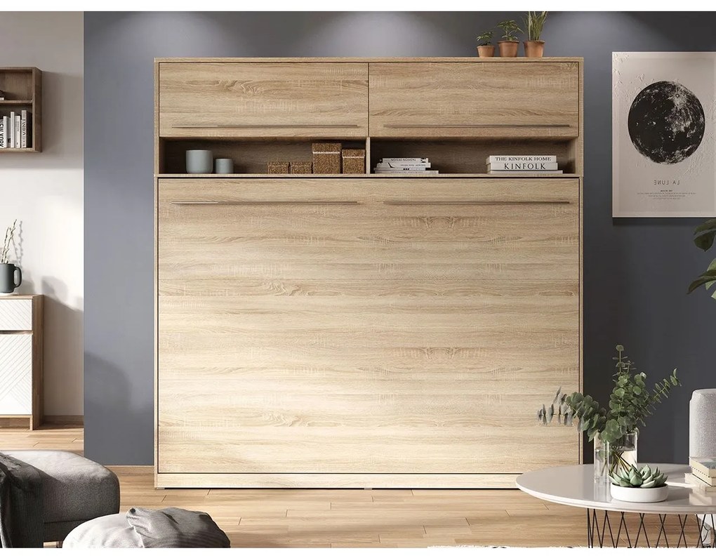 Sklápacia posteľ Concept Pro II, Farby: šedý, Rozmer postele: 140x200