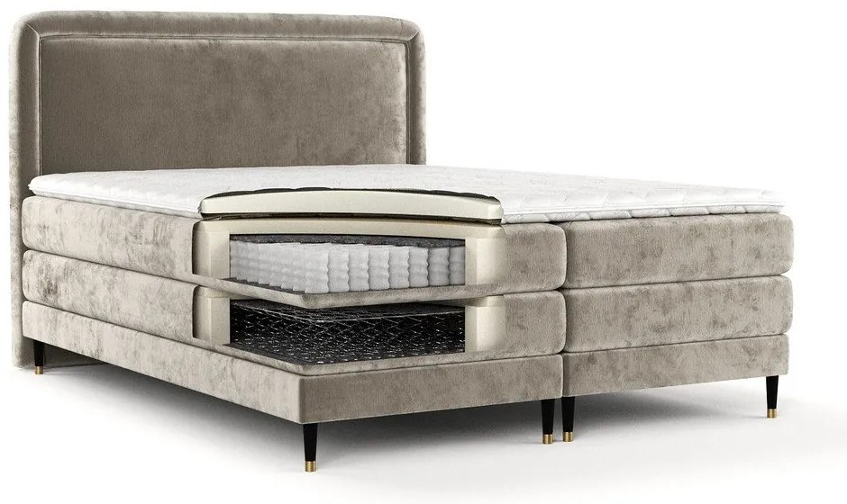 Svetlohnedá boxspring posteľ 180x200 cm Dove – Maison de Rêve