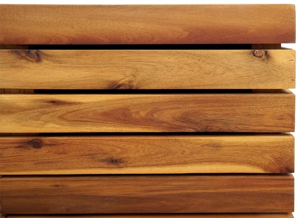 Kvetináč HWC-L25, 60x33x33cm, akáciové drevo - hnedá