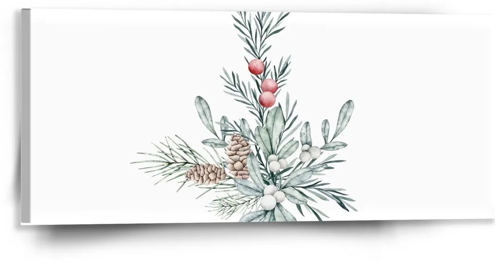Sablio Obraz Zimná kytica - 110x50 cm