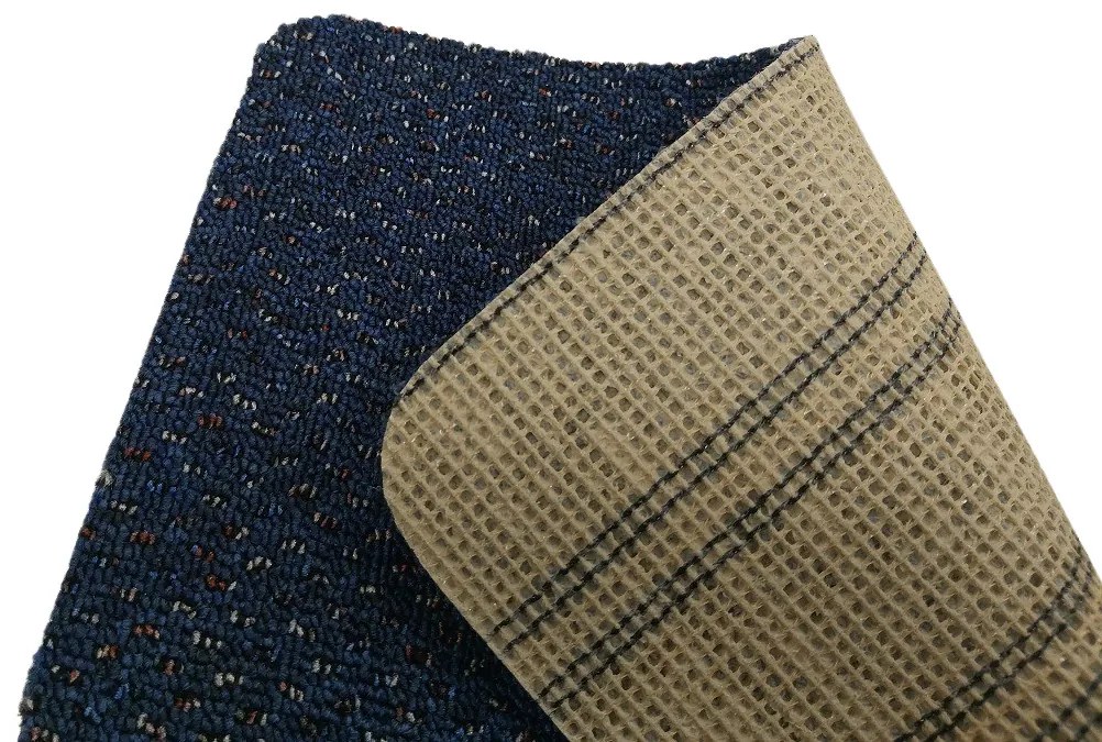 Koberec metráž New Techno 3535 tm. modré, na mieru, šíře 4m,5m, modrá, ab (mriežka), chodba / predsieň, Timzo