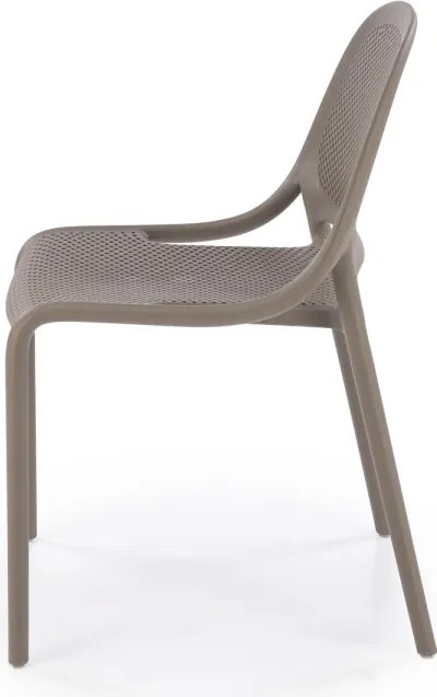 Záhradná plastová stolička ZOLE khaki